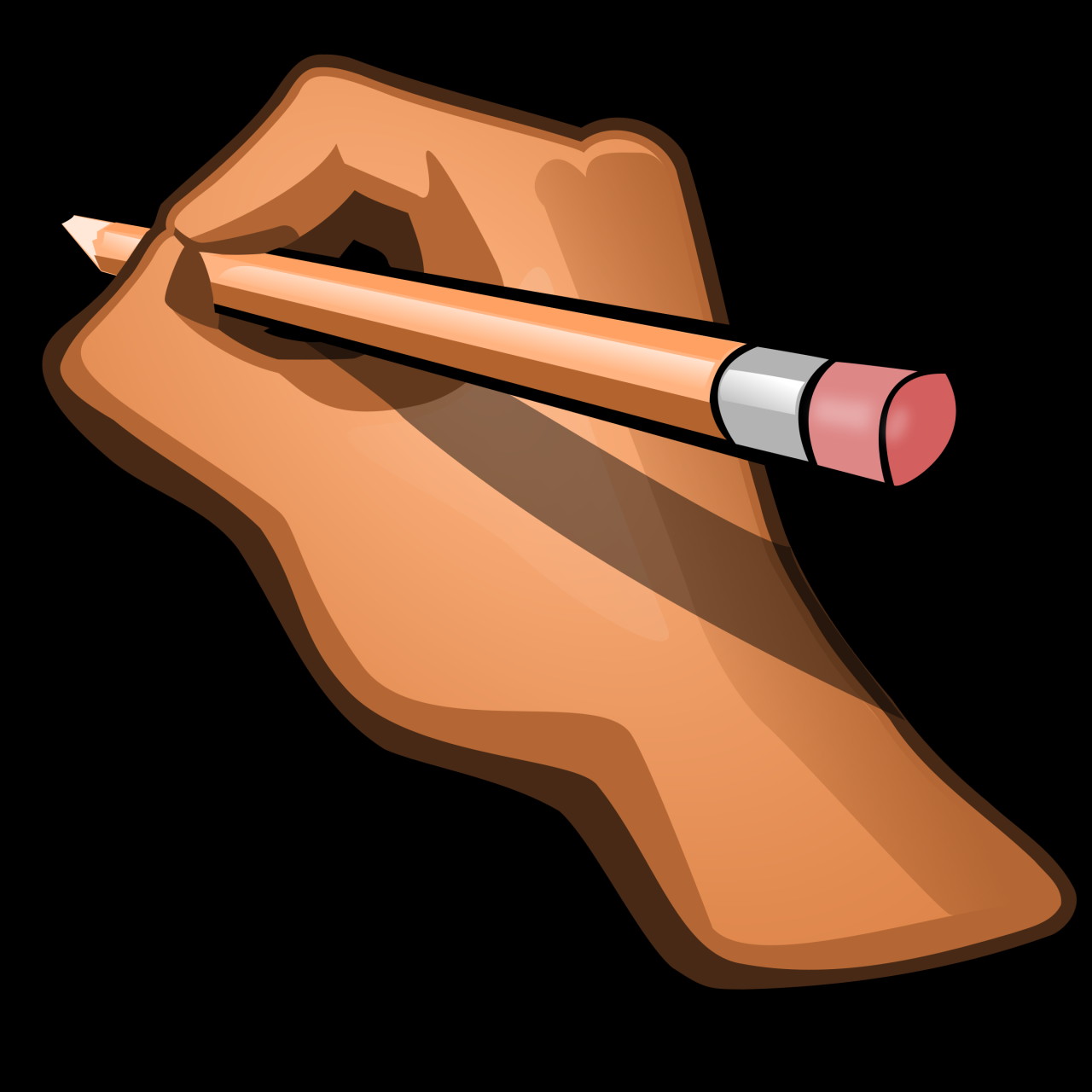 Clipart - Edit Hand Holding Pencil