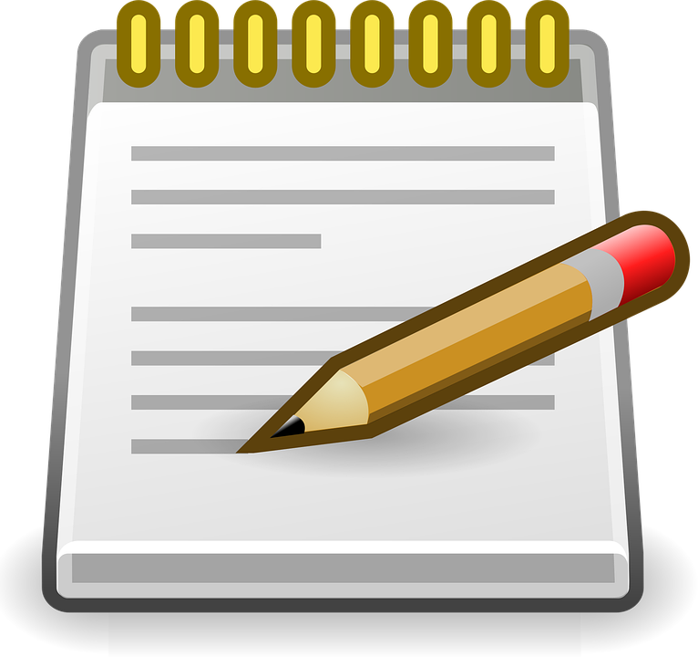 Notepad Editor Pencil · Free vector graphic on Pixabay
